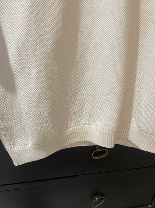 Jersey ZARA punto M/C piqué blanco Talla M