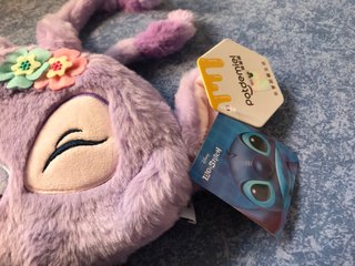 Neceser peluche morado Stitch 27 cms