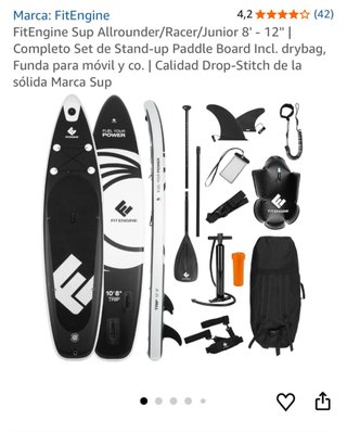 Tabla Paddle Surf con Remo y accesorios