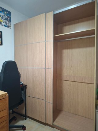 Armario 2 puertas correderas madera