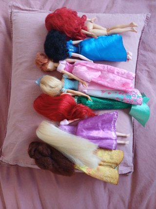 7 Muñecas Disney princesas barbie