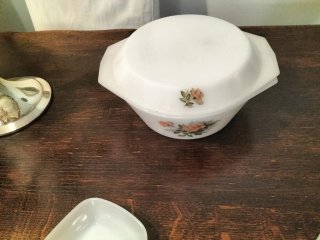 Conjunto platos vintage rosas años 70