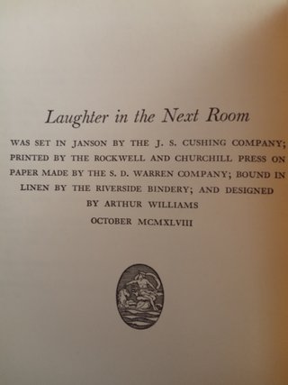 Laughter in the next room 1948 Yale. Exlibris