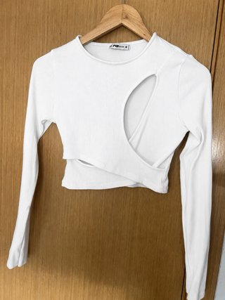 Top blanco manga larga PB Sister talla M