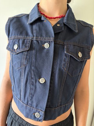 Chaleco vaquero azul Talla M