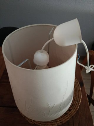 Pantalla lámpara techo/mesa tela/papel