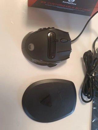 Mouse da Gaming Hedgehog MMO Nero/Rosso