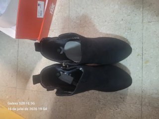 Botines de tacón negros talla 39