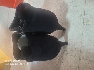 Botines de tacón negros talla 39