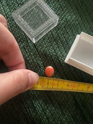 Piedra per anello arancione/rossa