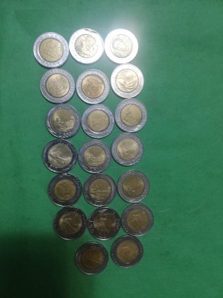 Lotto 20 monete 500 Lire bimetalliche