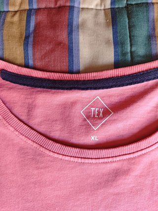 Camiseta TEX rosa manga corta Talla XL