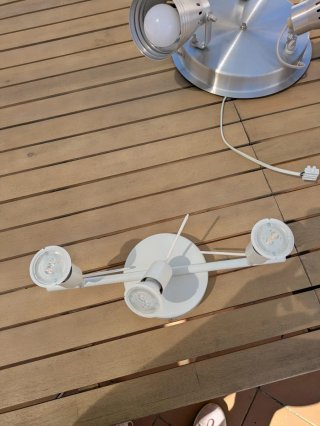 Set dos lámparas Ikea Tross 3 focos orientables