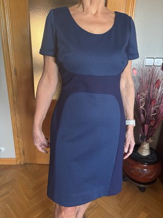 Vestido azul Cortefiel talla 42