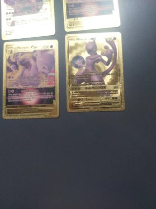 4 Cartas Doradas Pokemon Mewtwo GX VSTAR