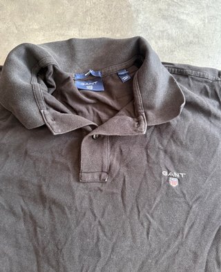 Polo Gant Negro Manga Corta Talla L