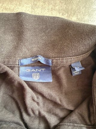 Polo Gant Negro Manga Corta Talla L