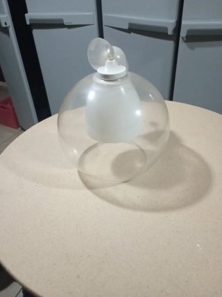 Lámpara colgante cristal y plástico