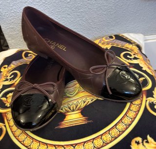 Chanel Bailarinas Marrón y Negro