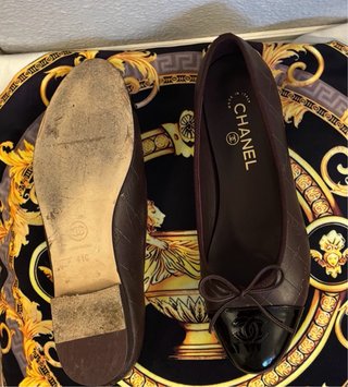 Chanel Bailarinas Marrón y Negro