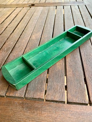 Cajita organizadora de madera verde