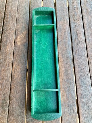 Cajita organizadora de madera verde