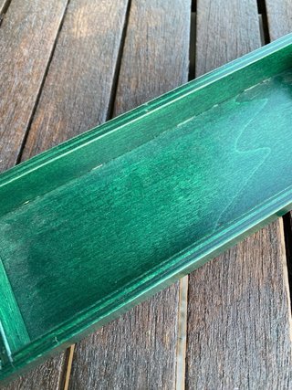 Cajita organizadora de madera verde