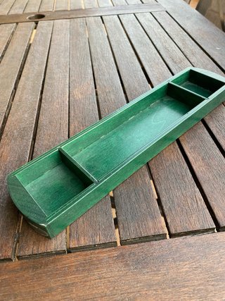 Cajita organizadora de madera verde