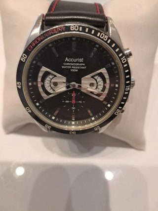 Reloj Accurist Chronograph Caballero Negro/Plata