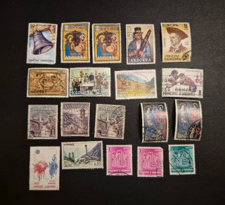 Lott di francobolli di Andorra