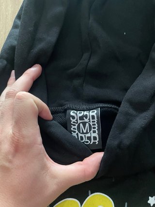 Sudadera Sp5der Jeffery Negra y Amarilla Talla M