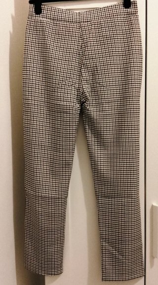 Pantalón elástico Cuadros Blanco y Negro