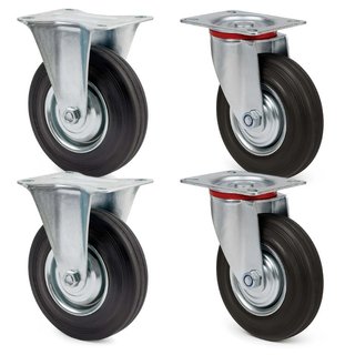 Wiltec | Juego de ruedas de transporte 200mm · Rep