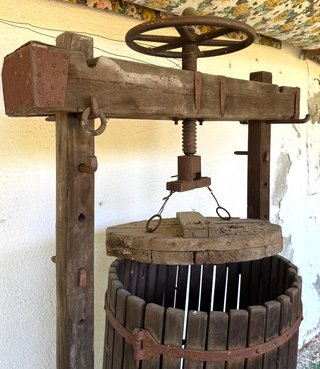 Prensa de Roble Manual para Vino