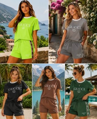 Conjunto Gucci Mujer Talla Única Gris/Verde