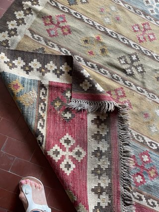 Tappeto Kilim lana multicolor antico 250x170