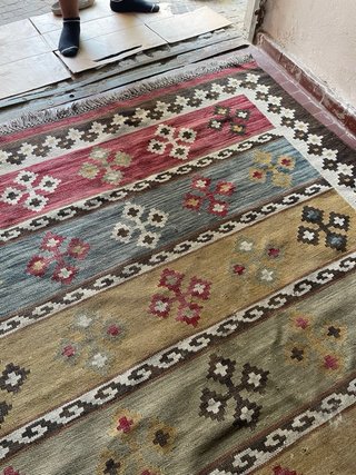 Tappeto Kilim lana multicolor antico 250x170