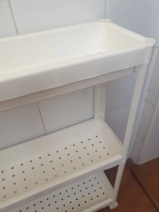 Carrito Auxiliar Baño 3 Estantes Blanco