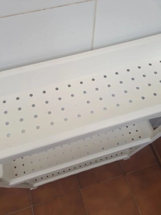 Carrito Auxiliar Baño 3 Estantes Blanco