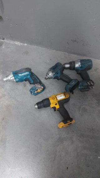 Taladros Makita y Dewalt no son probadas (sin bate