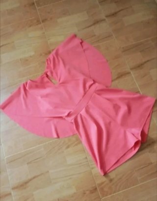 Mono corto Verano con capa en salmón/coral (NUEVO)