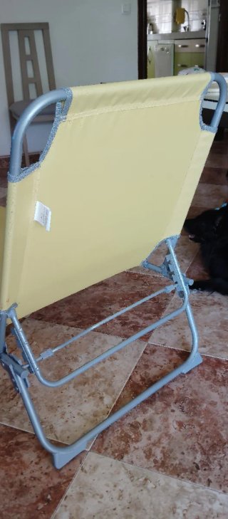 Tumbona plegable tela y metal