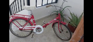 Bicicleta GAC plegable roja