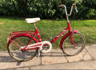 Bicicleta GAC plegable roja