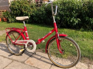 Bicicleta GAC plegable roja