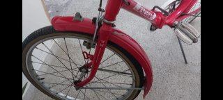 Bicicleta GAC plegable roja