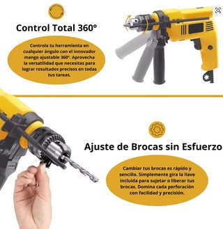 Taladro Percutor 500W Nuevo garantía y accesorios