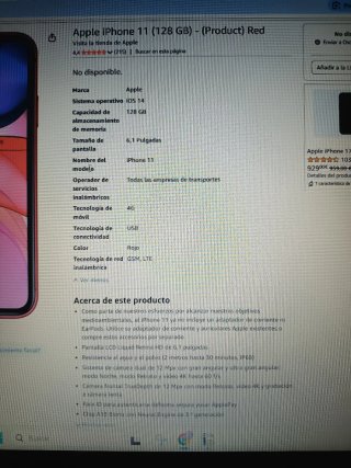 iPhone 11 128GB Rojo + Accesorios