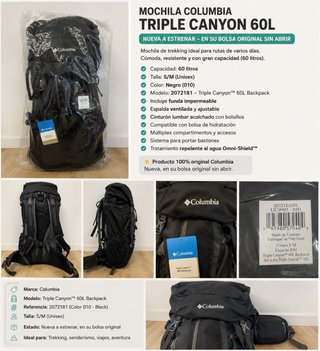 Mochila Columbia Triple Canyon 60L Negra