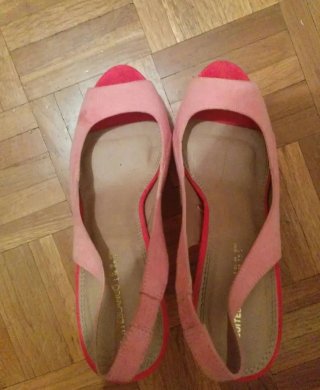 Zapatos tacón talla 37, Marca SuiteBlanco.